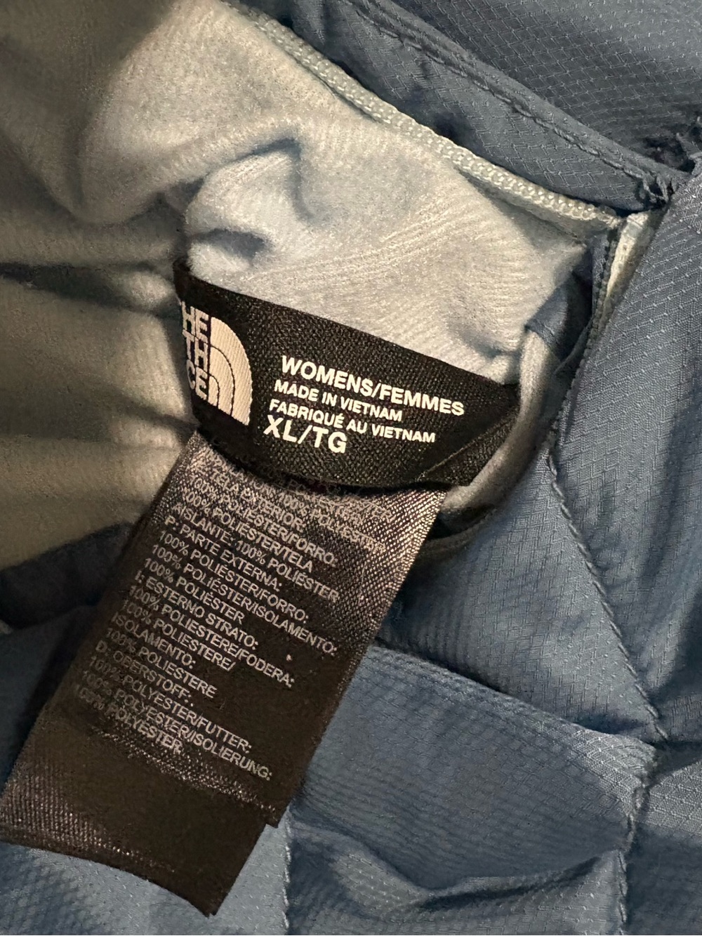 The North Face Women’s XL Blue Insulated Fleece Lined Full Zip Jacket - Picture 2 of 7